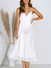 Load image into Gallery viewer, Sexy Sling V-Neck Breast Wrap Maternity Dress