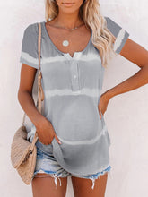 Load image into Gallery viewer, V-Neck Button Tie-Dye Maternity Top