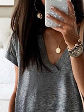 Load image into Gallery viewer, Maternity Casual Solid Color Pullover V-neck Dress