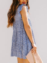 Load image into Gallery viewer, Lotus Leaf Sleeve Printed Loose Maternity Dress