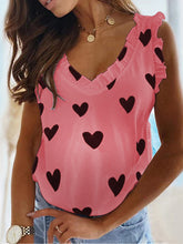 Load image into Gallery viewer, Maternity Love Print Ruffle Top
