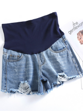 Load image into Gallery viewer, Fashion Trend Ripped Maternity Shorts