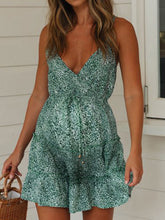 Load image into Gallery viewer, Sling Print Seaside Vacation Maternity Dress