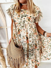 Load image into Gallery viewer, Maternity Fashion Casual Floral Mini Dress