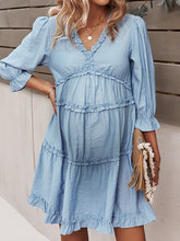 Load image into Gallery viewer, Maternity Fashion Casual Pure Color Mini Dress