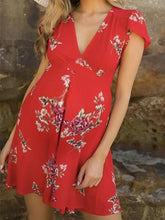 Load image into Gallery viewer, Maternity V-neck Chiffon Floral Dress