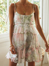 Load image into Gallery viewer, Maternity Chiffon Floral Sling Dress