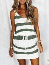 Load image into Gallery viewer, Maternity Striped Pocket Sling Dress