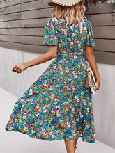Load image into Gallery viewer, Maternity Summer Floral V-neck Waist Dress