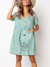 Load image into Gallery viewer, Printed Sweet Floral Loose Maternity Dress