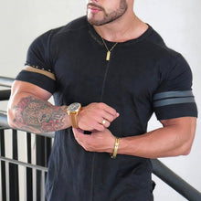 Load image into Gallery viewer, Men's Round Neck Solid Color Short Sleeves