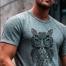 Load image into Gallery viewer, Men's Casual Owl Print Short Sleeve T-shirts