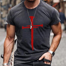 Load image into Gallery viewer, Cross Print Men's Casual T-shirt