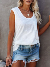 Load image into Gallery viewer, U-Neck Patch Pocket Solid Color Vest Maternty Tops