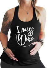 Load image into Gallery viewer, Maternity Round Neck Sleeveless Letter T-Shirt