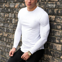 Load image into Gallery viewer, Pure Color Men's Breathable Sports Slim Long-Sleeved T-Shirt