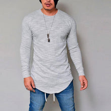 Load image into Gallery viewer, Solid Color Bottoming Shirt Slim Round Neck Men's Long-Sleeved T-Shirt
