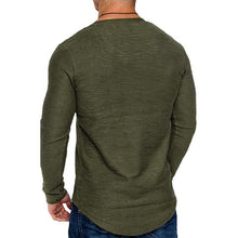 Load image into Gallery viewer, Long Sleeve Men's Solid Color T-Shirt Bottoming Shirt