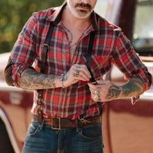 Load image into Gallery viewer, Striped Slim Multicolor Lapel Men's Shirt