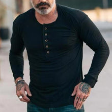 Load image into Gallery viewer, Cotton Button Round Neck Men's Shirt