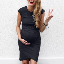 Load image into Gallery viewer, Casual Solid Color Fashion Maternity Dress