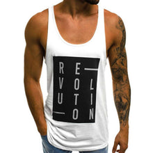 Load image into Gallery viewer, Letter Printed Round Neck Men&#39;s Tops
