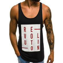 Load image into Gallery viewer, Letter Printed Round Neck Men&#39;s Tops
