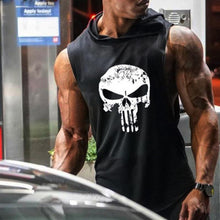 Load image into Gallery viewer, Men&#39;s Skull Stitching Hooded Sleeveless Sports Vest
