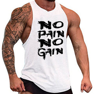 Men's Casual Cotton Letter Printed Sports Vest