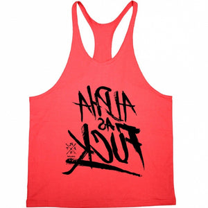 Men's Tight Letter Printed Sports Vest