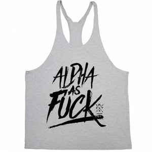 Men's Tight Letter Printed Sports Vest