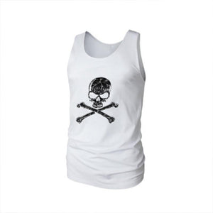 Skull Print Movement Vest Men's Tops