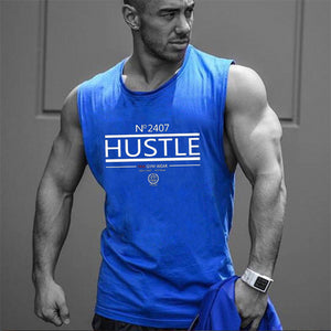 Men's Cotton Loose Letter Printed Casual Sports Vest