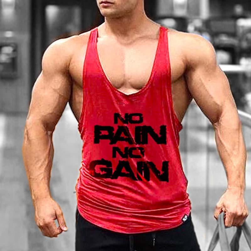 Comfortable Trend Fitness English Printed Vest