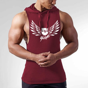 Hooded Sleeveless Plus Size Vest Men's Tops