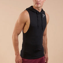 Load image into Gallery viewer, Men&#39;s Cotton Sleeveless Hooded Sports Vest
