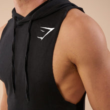 Load image into Gallery viewer, Men&#39;s Cotton Sleeveless Hooded Sports Vest
