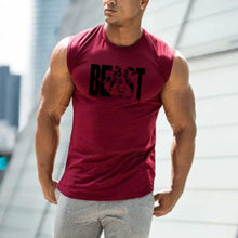 Load image into Gallery viewer, Letter Printed Sleeveless Cotton Men&#39;s Tops
