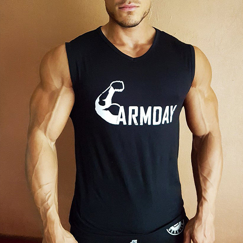 Men's Casual Letter Printed Sports Vest