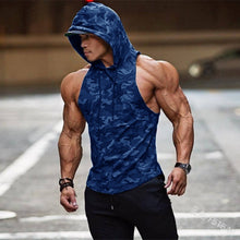 Load image into Gallery viewer, Men&#39;s Fashion Camouflage Fitness Sleeveless Hoodie
