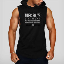 Load image into Gallery viewer, Men&#39;s Letter Printed Loose Sport Hooded Vest
