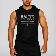 Load image into Gallery viewer, Men&#39;s Letter Printed Loose Sport Hooded Vest
