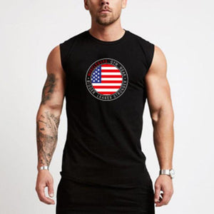 Sleeveless Skinny Cotton Running Men's Tops