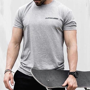 Men's Letter Printed Casual Sports Short-Sleeved T-Shirt