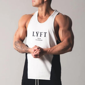 Men's Fashion Letter Printed Stitching Sports Vest