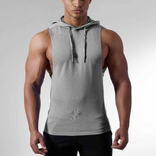 Load image into Gallery viewer, Men&#39;s Solid Color Sleeveless Hooded Vest
