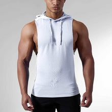 Load image into Gallery viewer, Men&#39;s Solid Color Sleeveless Hooded Vest
