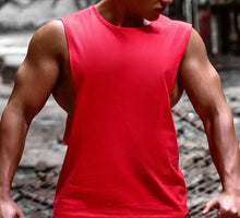 Load image into Gallery viewer, Solid Color Waistcoat Fitness Men&#39;s Tops
