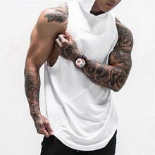 Load image into Gallery viewer, Men&#39;s Patch Sleeveless Hooded Sports Vest T-Shirt
