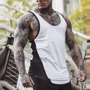 Men's Contrasting Sleeveless Sports Vest